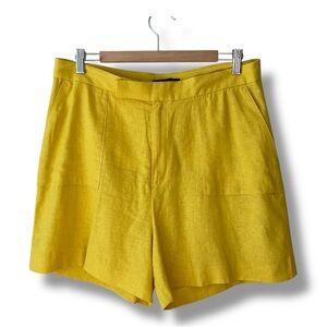 Banana Republic High Rise 5” Linen Blend Shorts in Sunglow Size 14